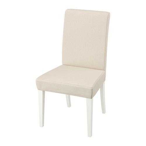 Zeep Waarnemen zuur HENRIKSDAL chair white / Linnerid unpainted (398.745.57) - reviews, price,  where to buy