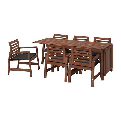 tafel + 6 d / tuin bruin vlek / Hollo zwart (291.564.25) beoordelingen, prijs, waar te kopen