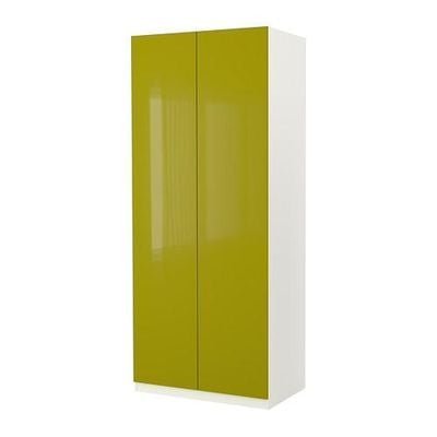 Pax Wardrobe 2 Door Pax Fardal Green White 100x60x236 Cm