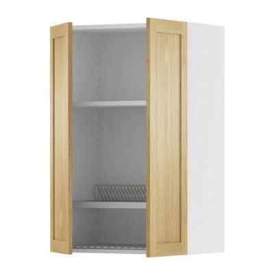 Faktum Wall Cabinet With Dishes Sushi 2 Dvrts Tidaholm Oak