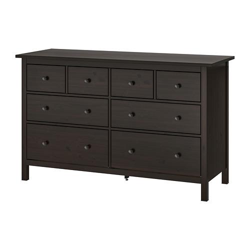 Hemnes Chest Of Drawers With 8 Drawers Black Brown 160x50x96 Cm