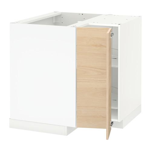 Method Corner Floor Cabinet With Revolving Sections White