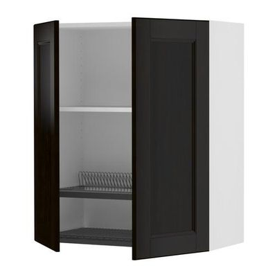 Faktum Wall Cabinet With Dishes Sushi 2 Dvrts Ramsjo Black