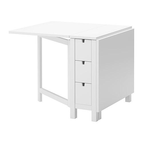 het winkelcentrum auteur inhoud NORDEN folding table glossy white / chrome (104.238.86) - reviews, price,  where to buy
