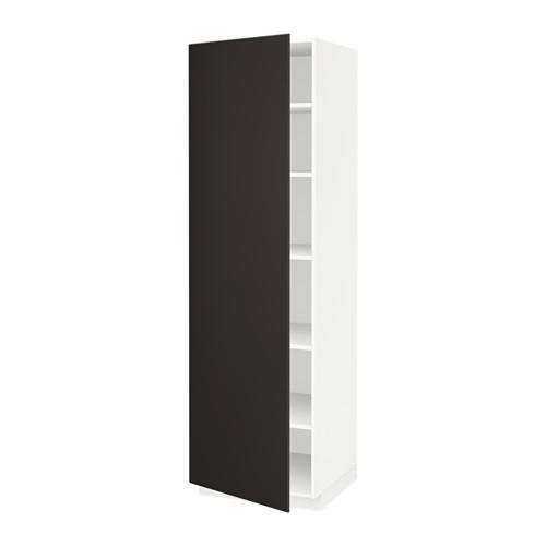 METODO Armadio alto con ripiani - bianco, Kungsbakka antracite, 60x60x200  cm (292.196.49) - recensioni, prezzo dove acquistare