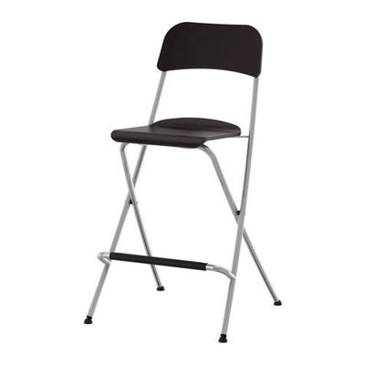 FRANKLIN Chaise de bar, pliante, noir, noir, 63 cm - IKEA