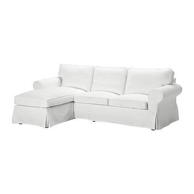 traagheid Over het algemeen comfortabel EKTORP 2-zitsbank en chaise longue - Blekinge wit (s39873831) - reviews,  prijsvergelijkingen