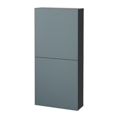 Armoire Bestå Mur Avec Portes 2 Brun Noir Gris Turquoise Valviken