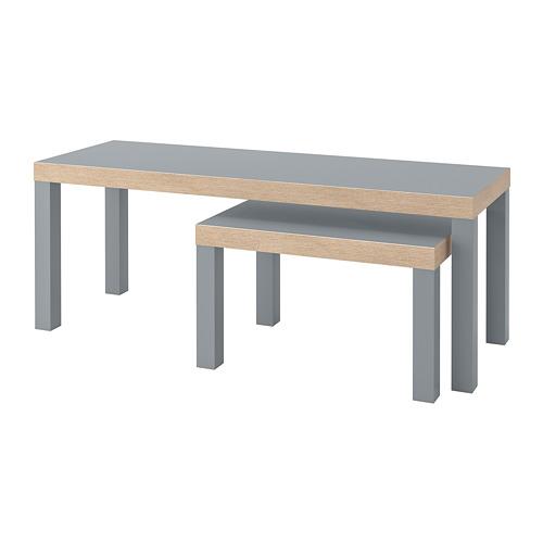 maatschappij ergens kapsel LACK table set, pieces 2 gray (603.492.62) - reviews, price, where to buy