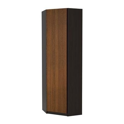 Pax Wardrobe Corner Nexus Brown Stain Ash Veneer Black Brown