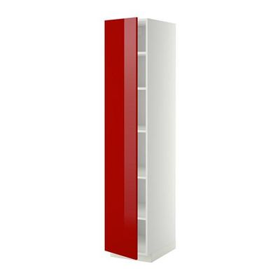 voedsel shuttle Bourgeon METHODE hoge kast met planken - 40x60x200 cm Ringult glanzend rood, wit  (s89008601) - reviews, prijsvergelijkingen