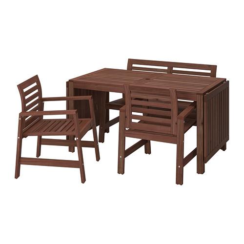 veer Grillig Sui ÄPPLARÖ tafel + 2 stoelen + bank, d / tuin bruine vlek (498.984.78) -  beoordelingen, prijs, waar te kopen