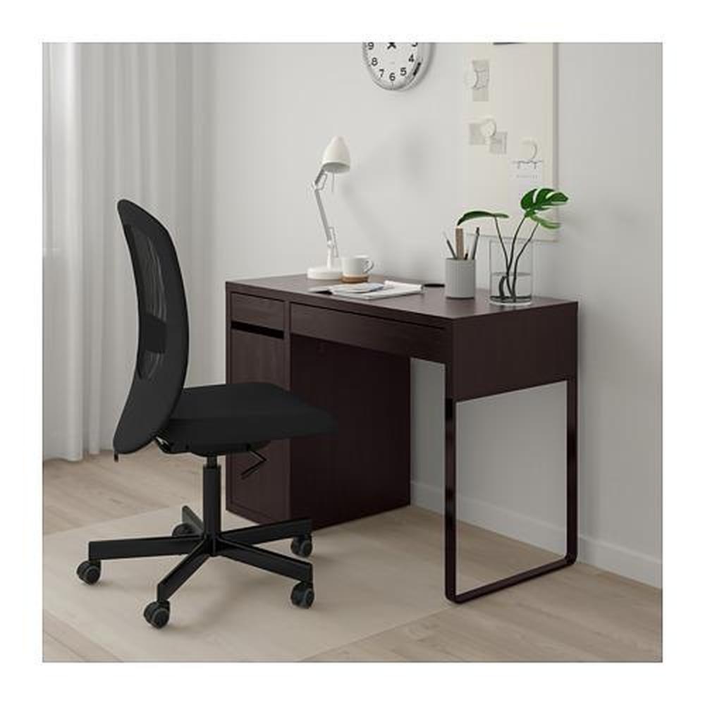 lokaal compressie Foto MICKE writing desk black-brown 105x50x75 cm (102.447.43) - reviews, price,  where to buy