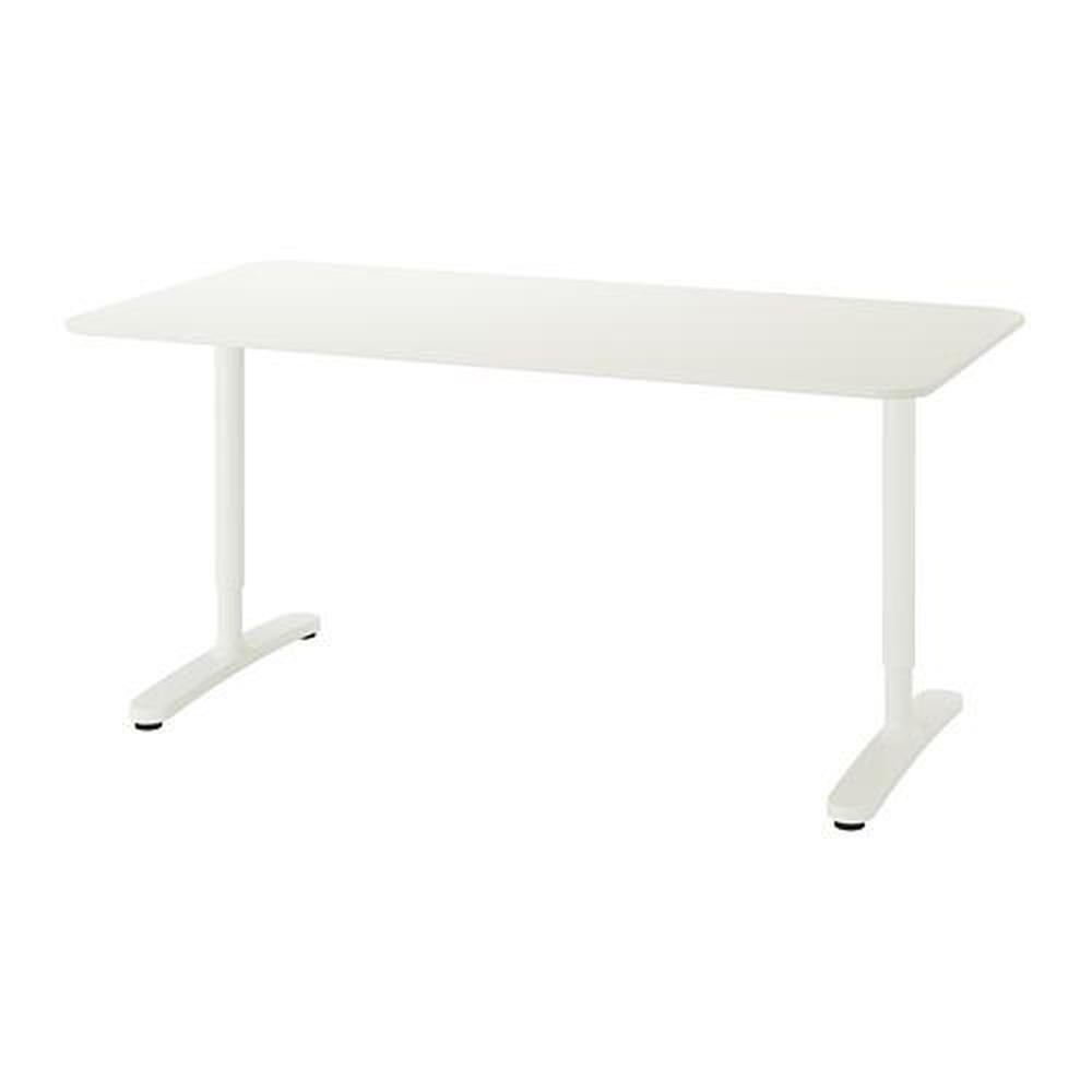 Zeldzaamheid Schaken samenzwering BEKANT desk white 80x160 cm (190.228.08) - reviews, price, where to buy
