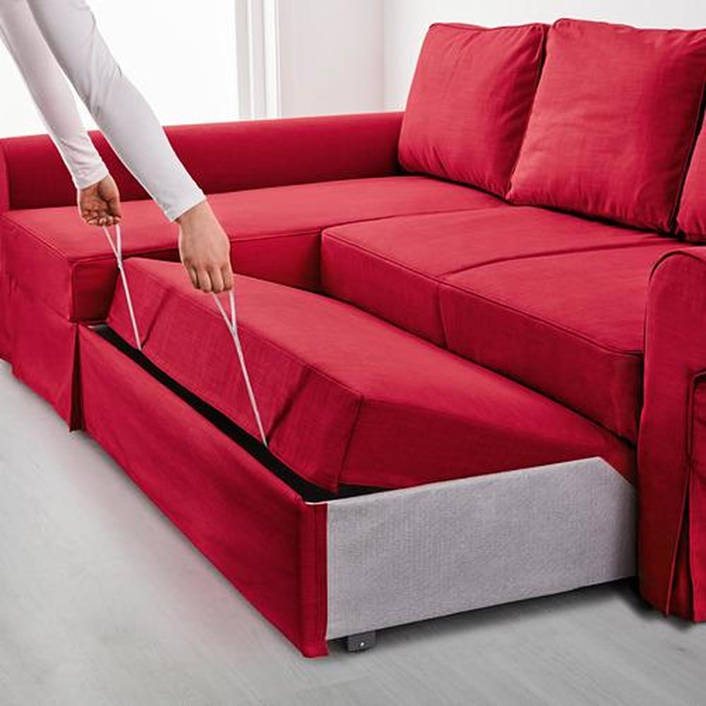Красный диван икеа