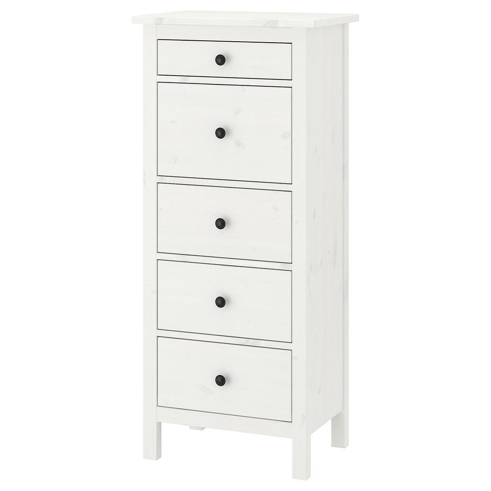 HEMNES Chest of drawers with 5 drawers - white stain () -  reviews, price, where to buy