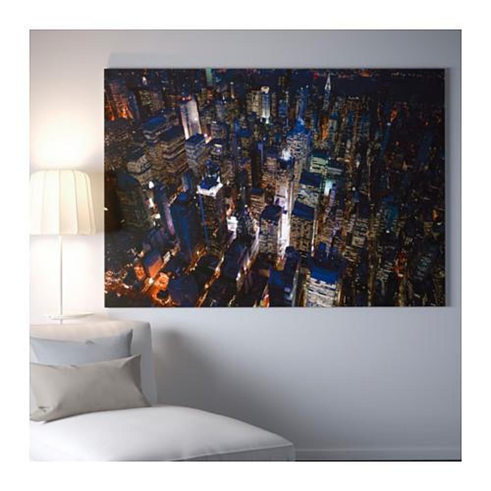 BJÖRKSTA foto een New York Lights / aluminium kleur 200x140 cm (491.778.70) - beoordelingen, prijs, waar te kopen