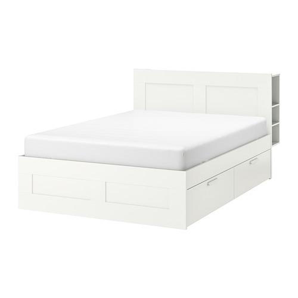 Trillen Regeneratie Vermoorden BRIMNES bed frame with headboard white / Lura 140x200 cm (591.574.47) -  reviews, price, where to buy