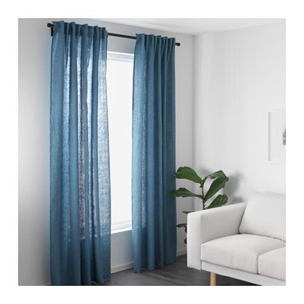 tempo Pef alarm AINA curtains, 1 pair blue (603.288.77) - reviews, price, where to buy