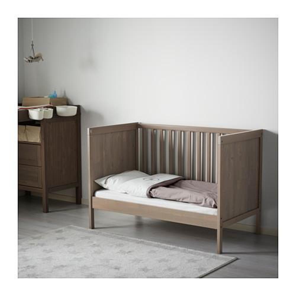 Gelijkmatig pik paus SUNDVIK cot baby gray-brown (702.485.64) - reviews, price, where to buy