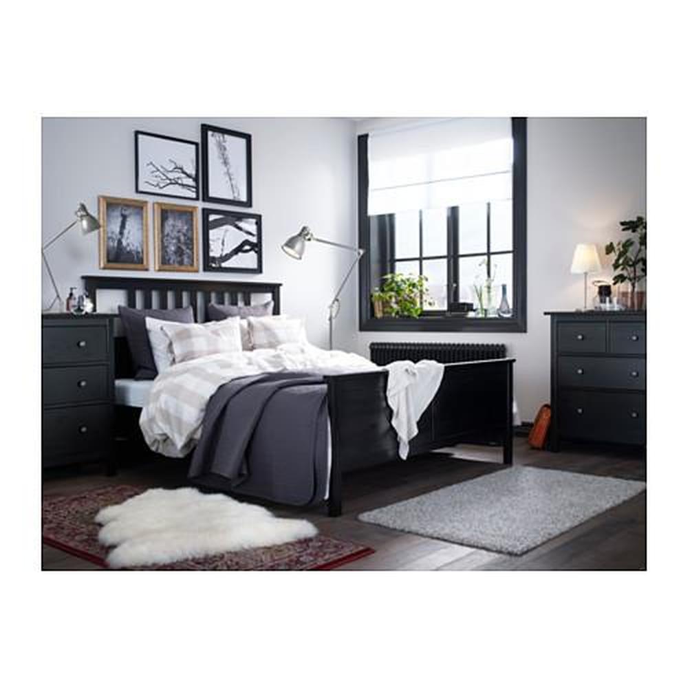 HEMNES nightstand, black-brown, 181/8x133/4 - IKEA