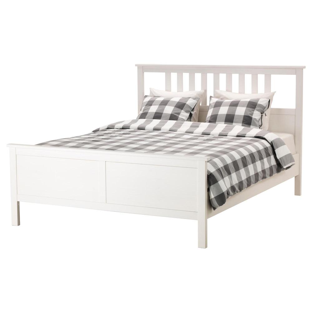 HEMNES Bed frame 160x200 cm, Leirsund, white stain (692.108.16) - reviews, price, where to